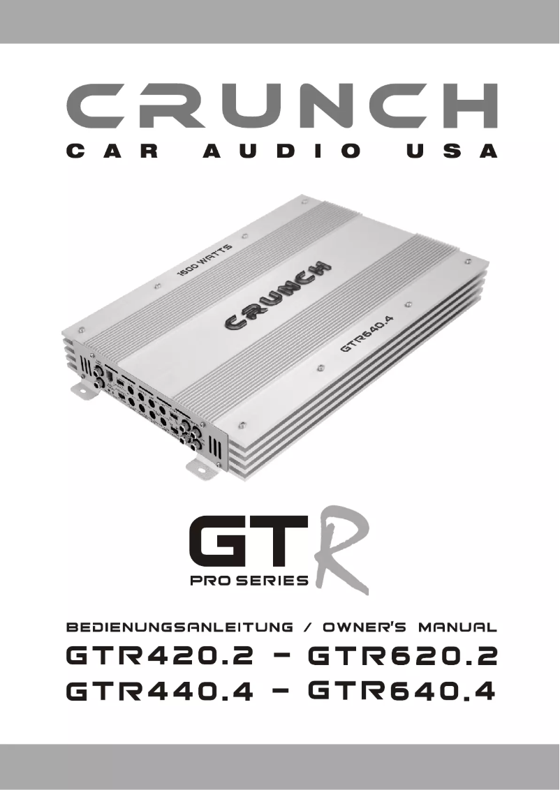 Page n°1 - Manuel utilisateur Crunch GTR 640.4