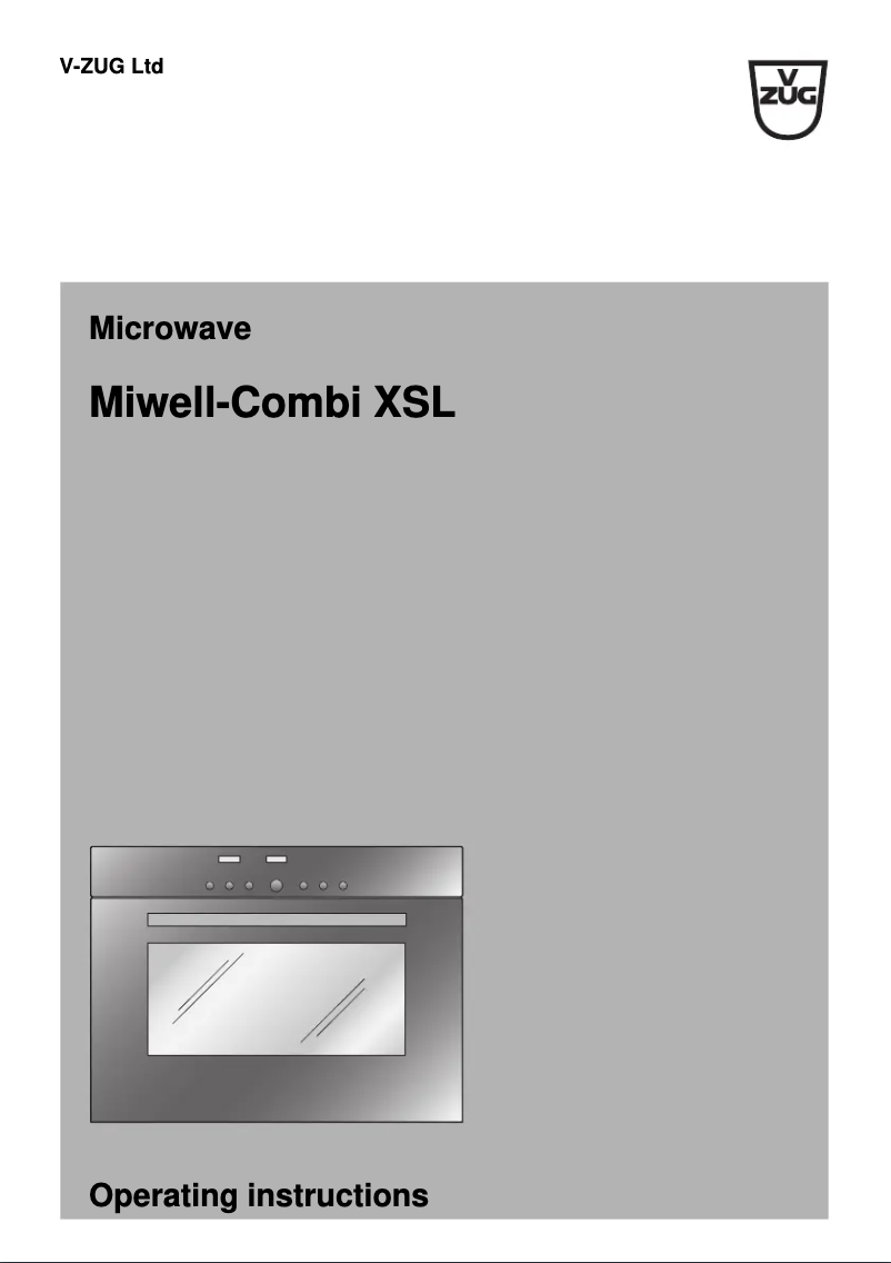 Page 1 de la notice Manuel utilisateur V-Zug MWC-XSL60BL