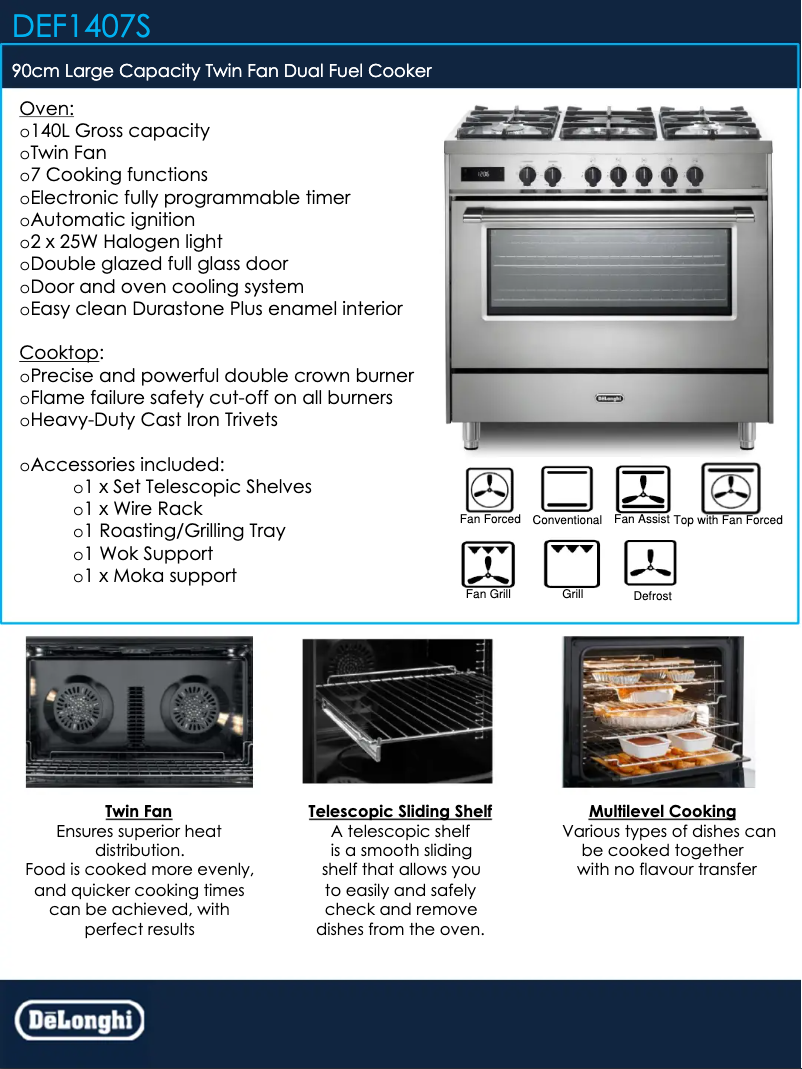Image de la première page du manuel de l'appareil DEF1407S