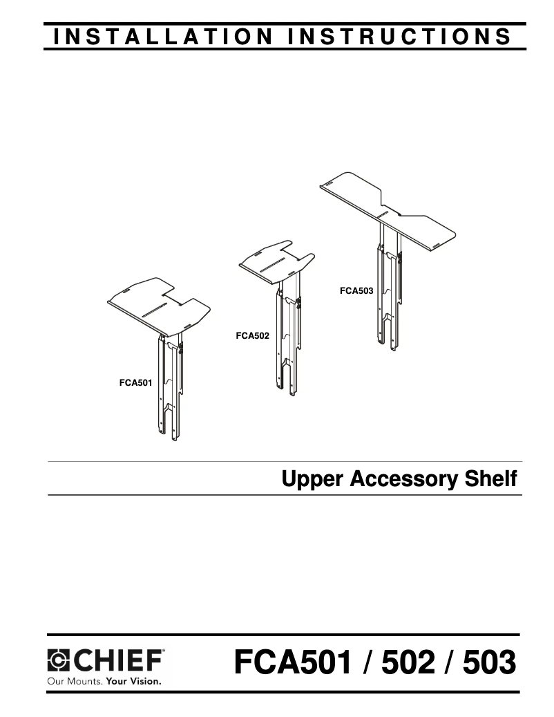 Page n°1 - Manuel utilisateur Chief FCA502