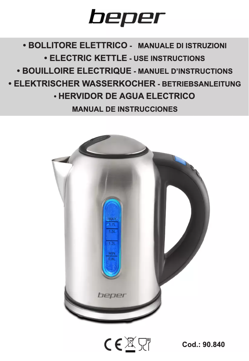 Image de la première page du manuel de l'appareil 90.840