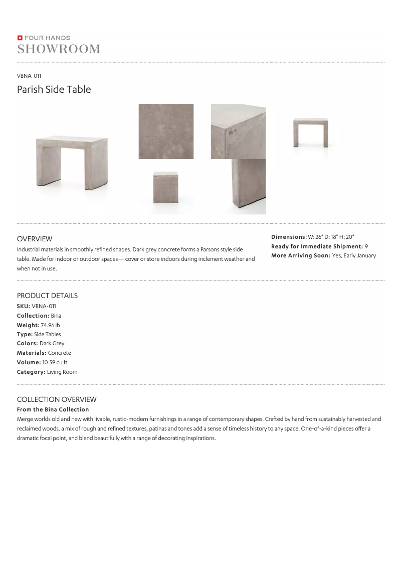 Page 1 de la notice Manuel utilisateur Four Hands VBNA-011