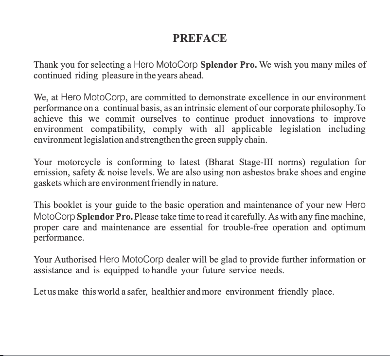 Image de la première page du manuel de l'appareil Splendor Pro (2013)