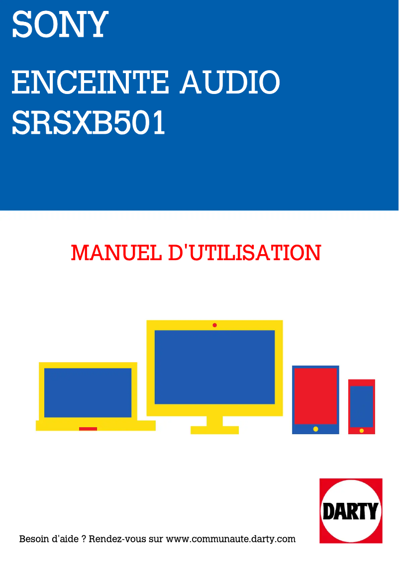 Image de la première page du manuel de l'appareil SRS-XB501G