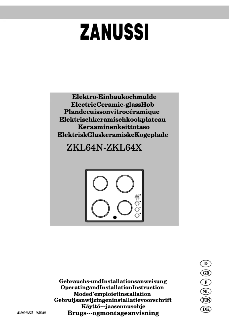 Image de la première page du manuel de l'appareil ZKL 64 X