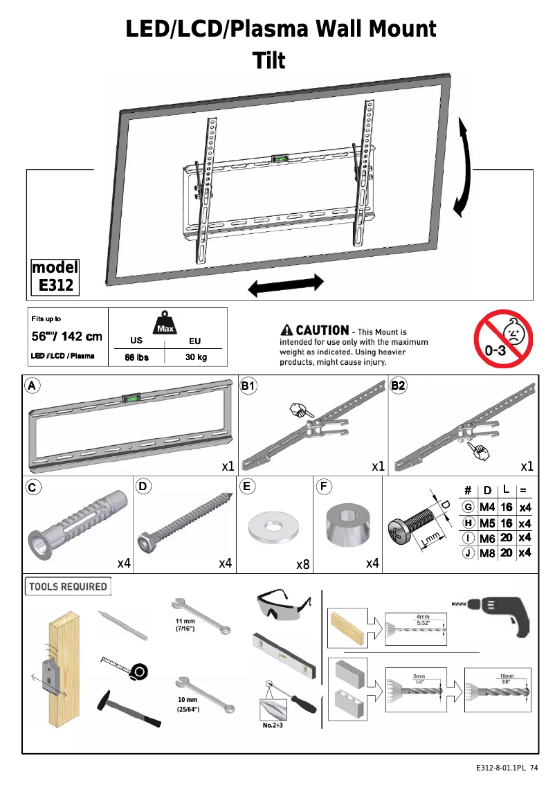 Page 1 de la notice Manuel utilisateur Barkan E312