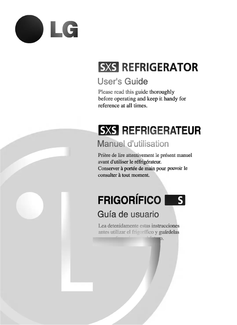 Page 1 de la notice Manuel utilisateur LG GR-L207CVQ