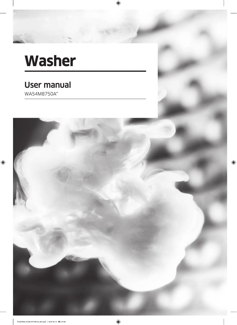 Página 1 del manual Guía de instalación Samsung WA54M8750A