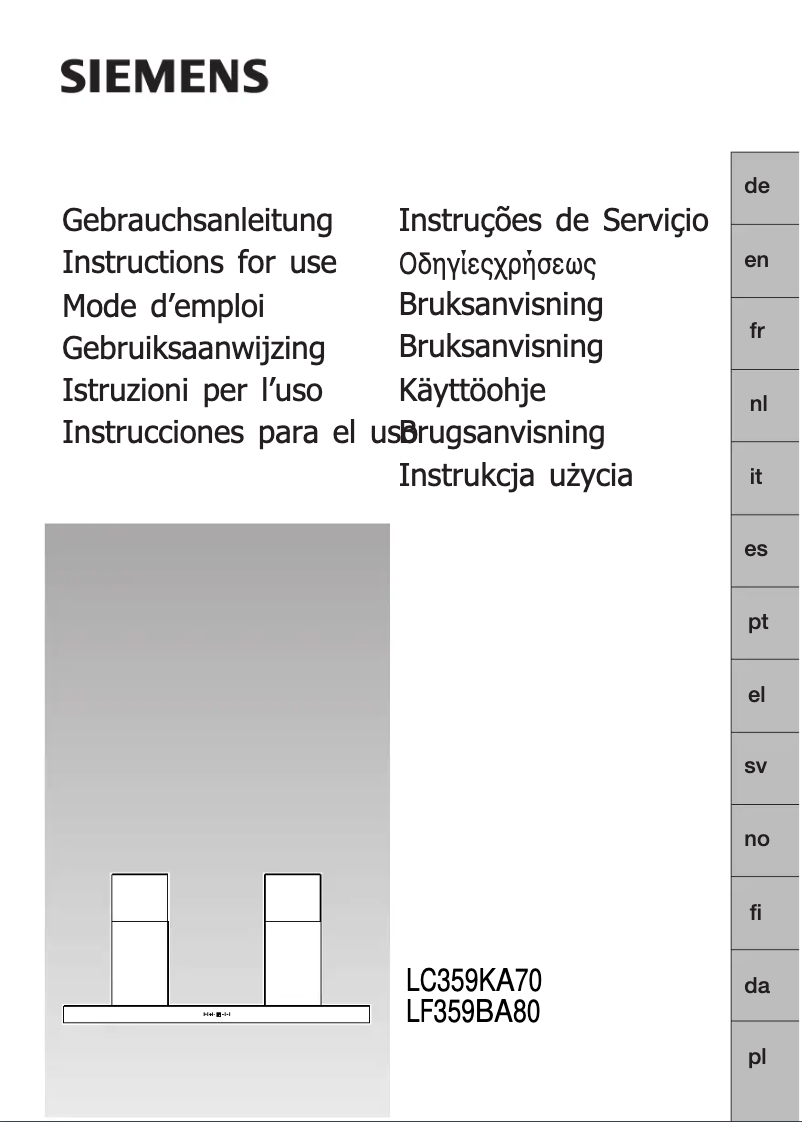 Page 1 de la notice Mode d'emploi Siemens LF359BA80