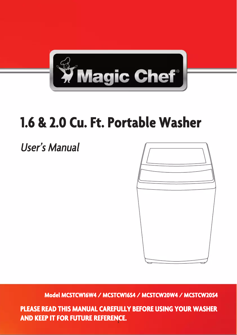 Página 1 del manual Manual de usuario Magic Chef MCSTCW16W4