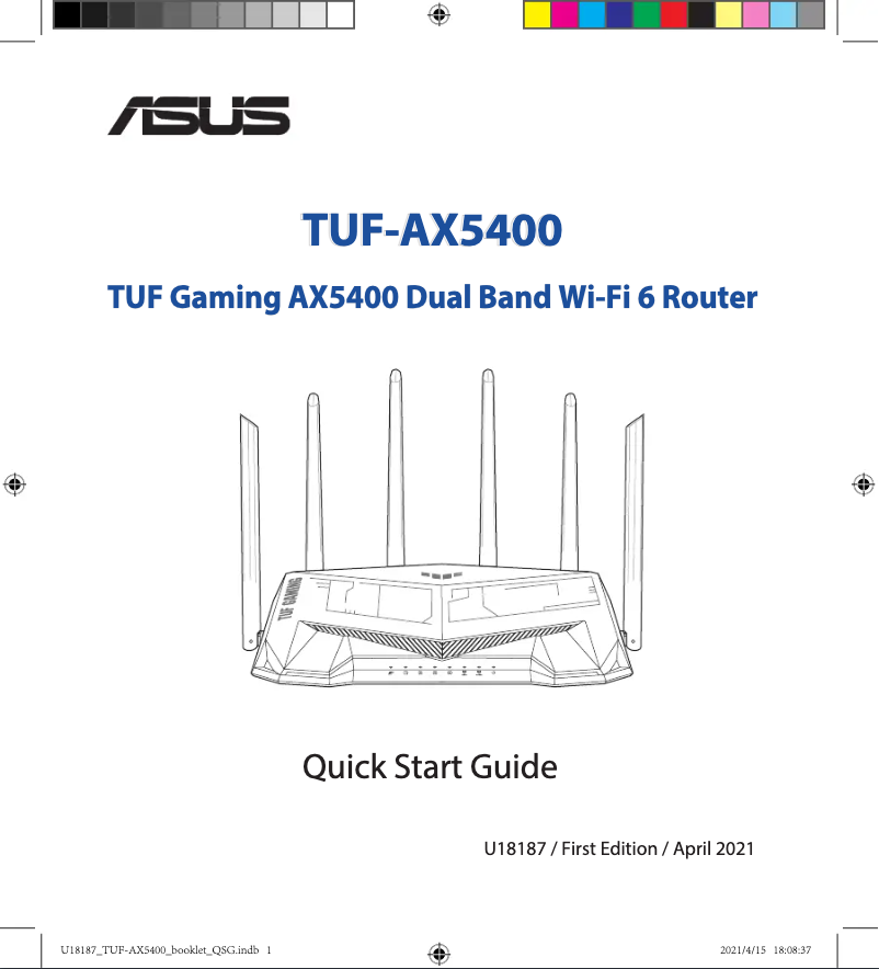 Image de la première page du manuel de l'appareil TUF Gaming TUF-AX5400