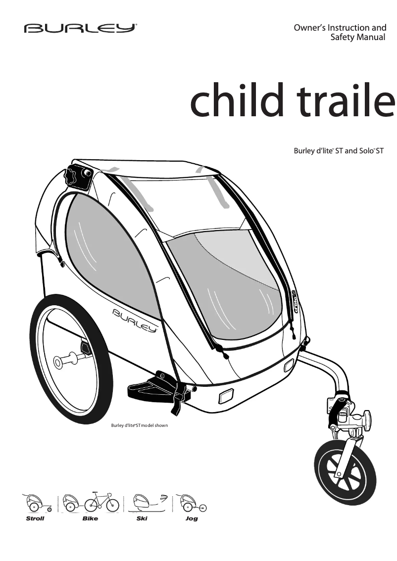 Page n°1 - Manuel utilisateur Burley D'Lite ST