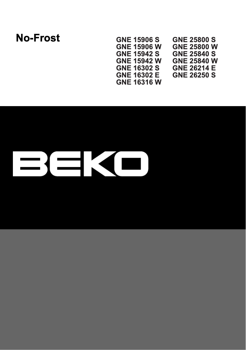 Página 1 del manual Manual de usuario Beko GNE 15906 W