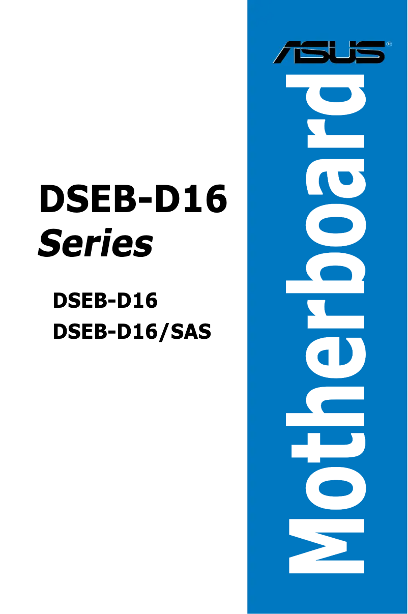 Image de la première page du manuel de l'appareil DSEB-D16/SAS