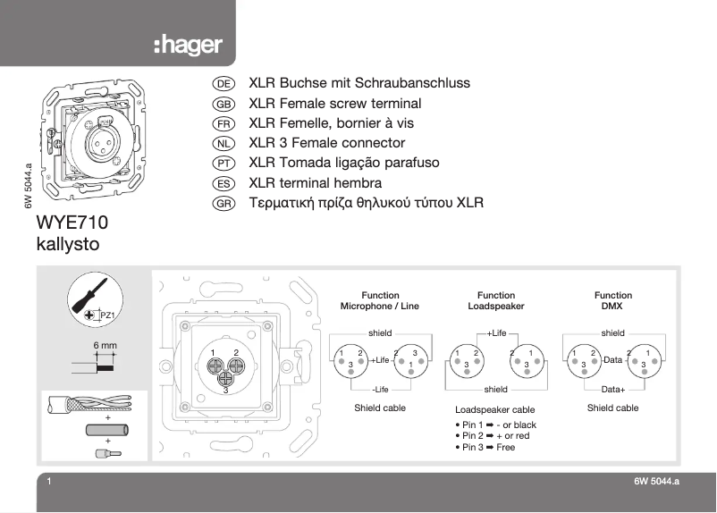 Image de la première page du manuel de l'appareil WYE720