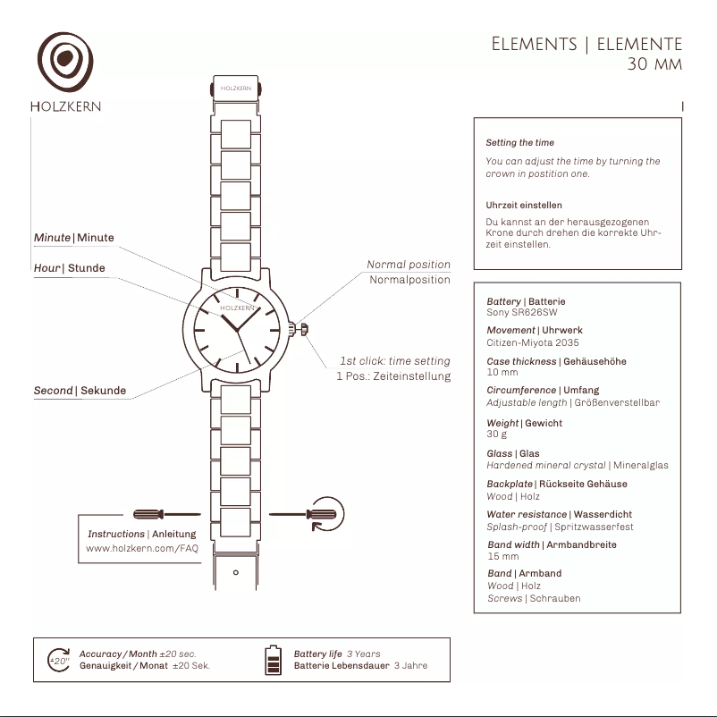 Page 1 de la notice Manuel utilisateur Holzkern Salamander