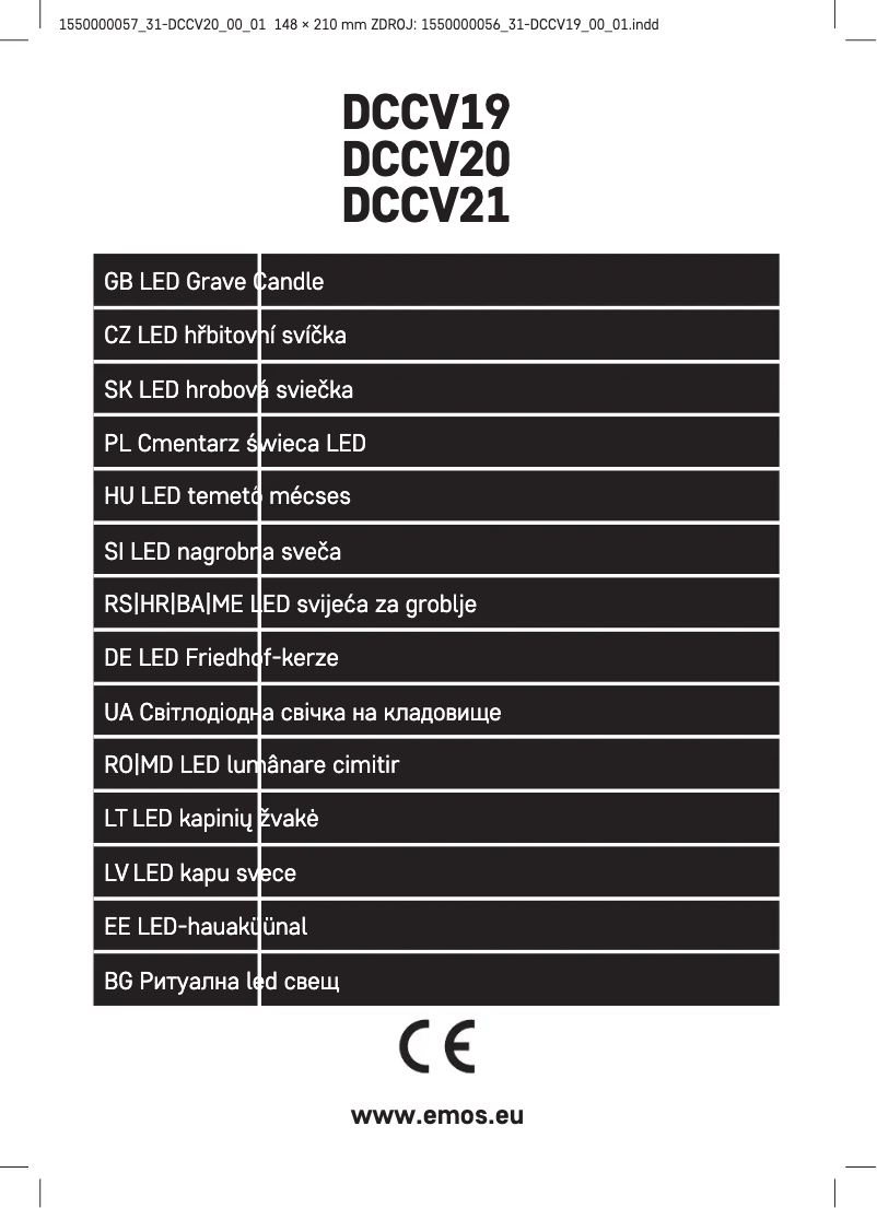 Page n°1 - Manuel utilisateur Emos DCCV20