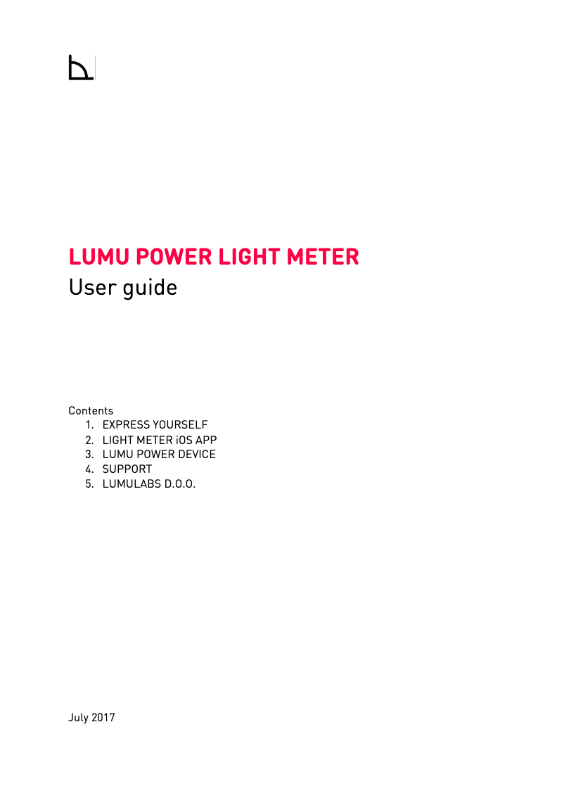 Page n°1 - Manuel utilisateur Lumu Power 2 Pro