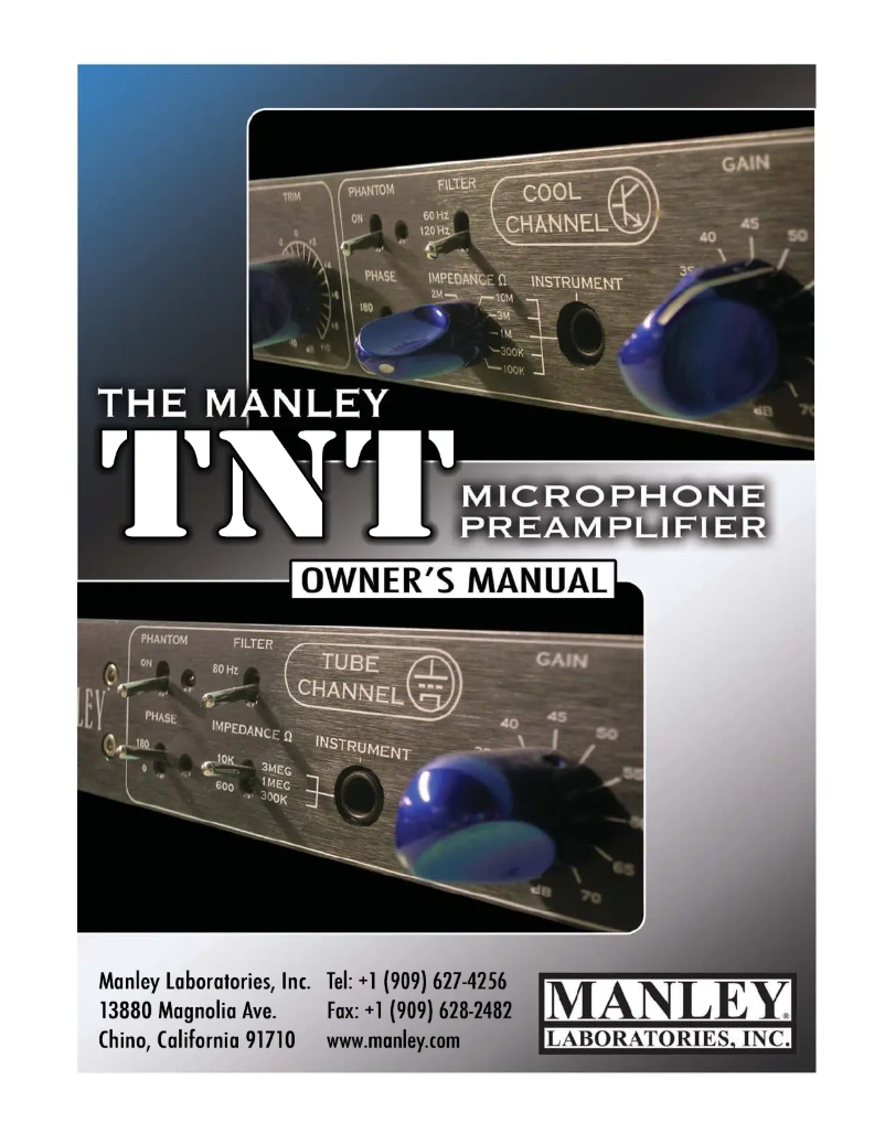 Page n°1 - Manuel utilisateur Manley TNT