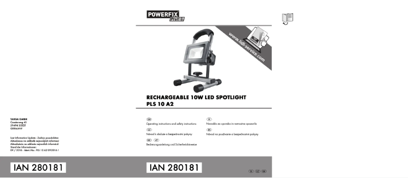 Page n°1 - Manuel utilisateur Powerfix PLS 10 A2