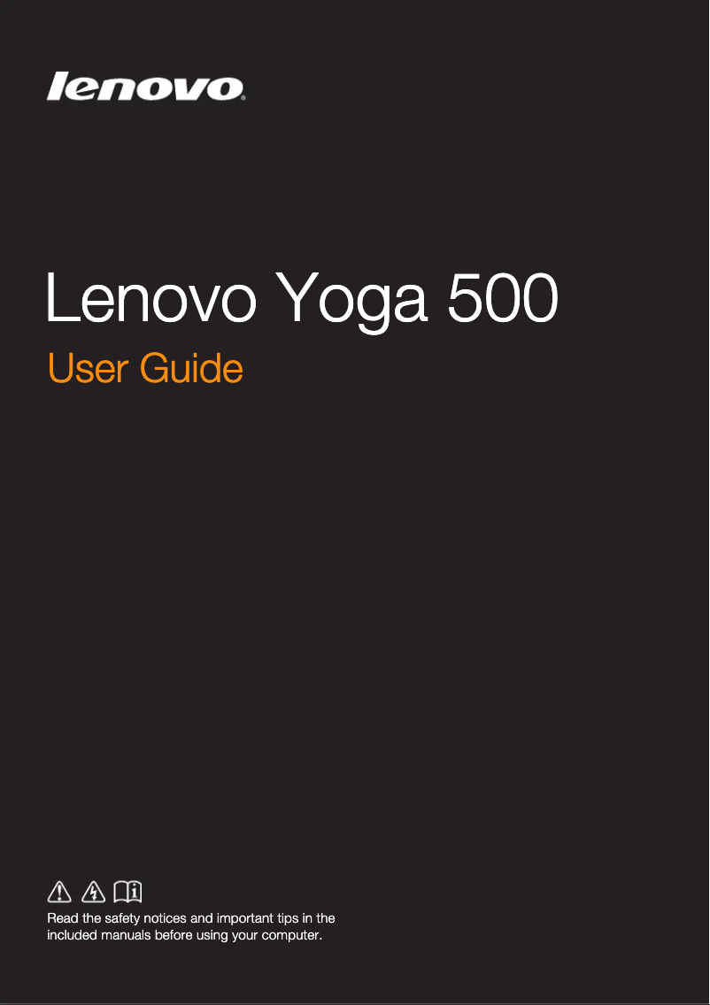 Page n°1 - Manuel utilisateur Lenovo Yoga 500 15