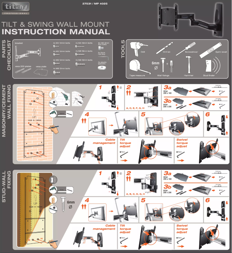 Page 1 de la notice Manuel utilisateur Titan MP 4025