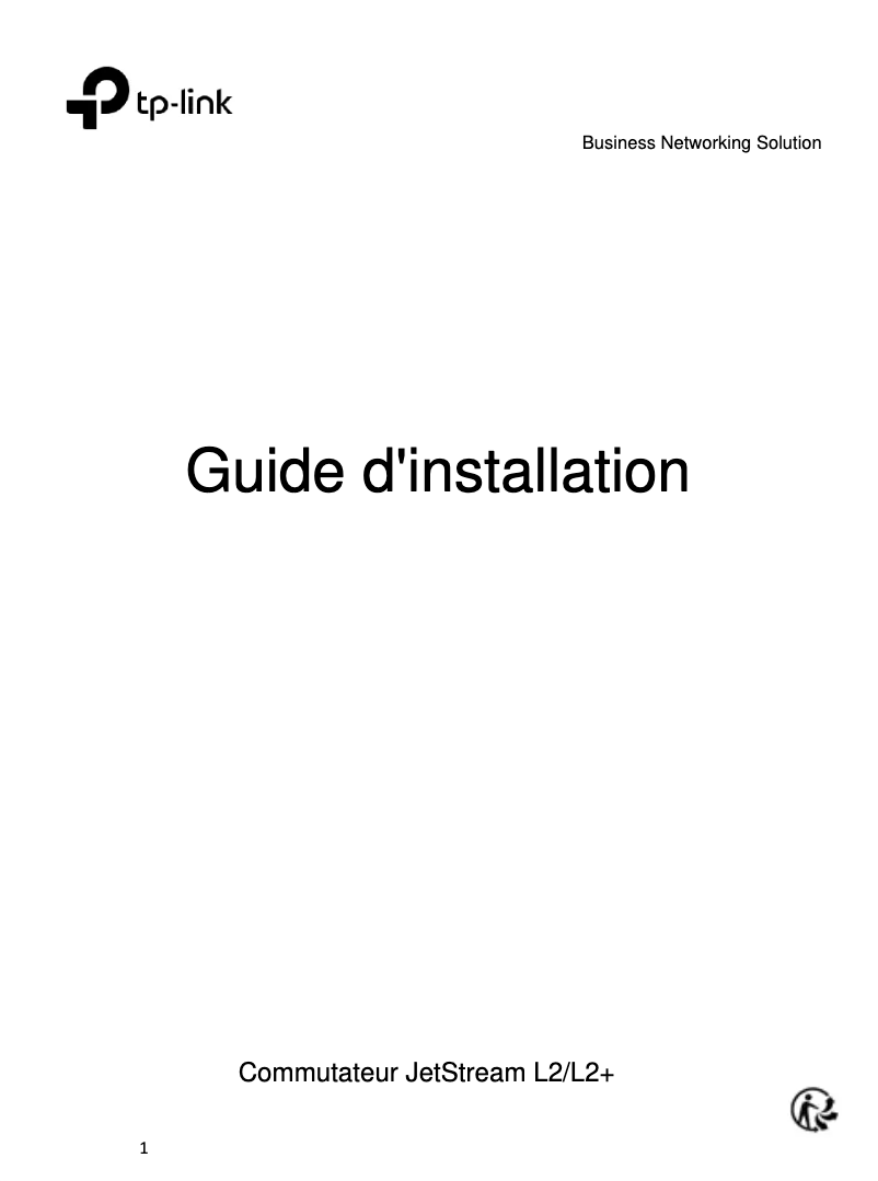 Page n°1 - Guide d'installation TP-Link TL-SG3452X