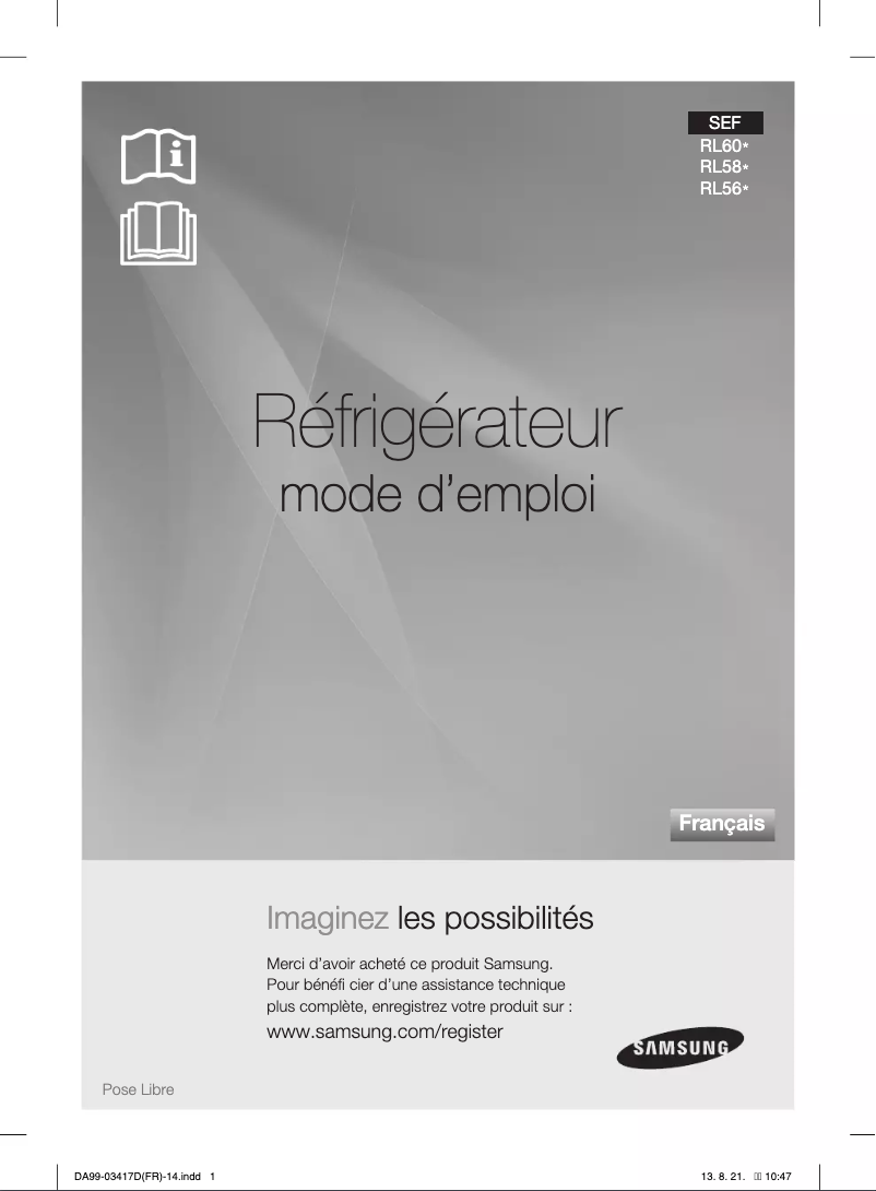 Image de la première page du manuel de l'appareil RL60GTEIH