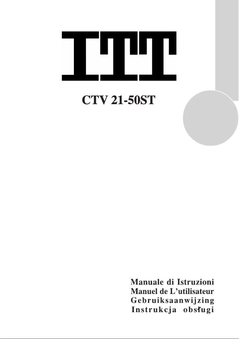 Image de la première page du manuel de l'appareil CTV 21-50 ST