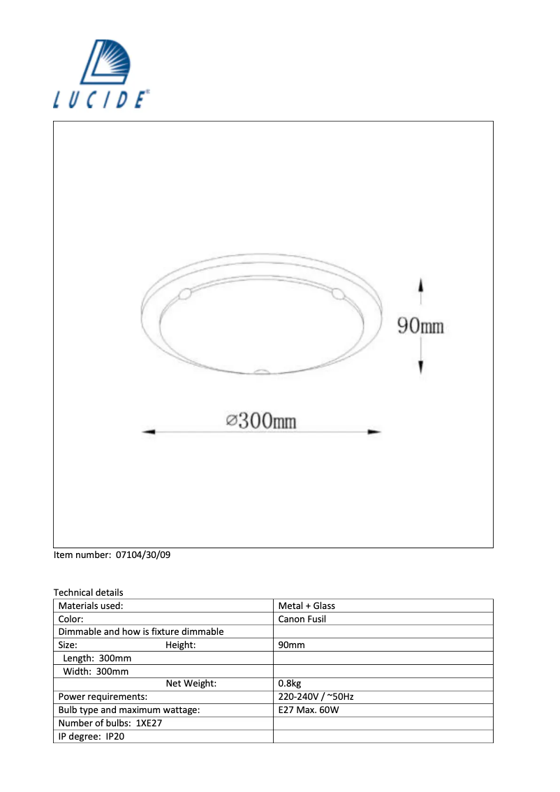 Page 1 de la notice Manuel utilisateur Lucide Basic