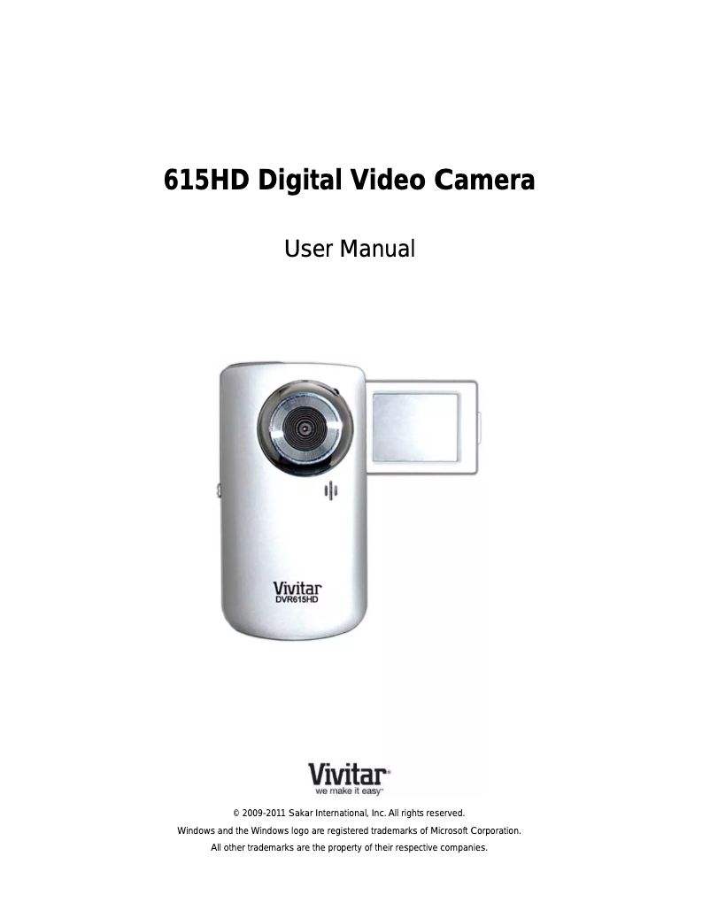 Image de la première page du manuel de l'appareil DVR 615HD