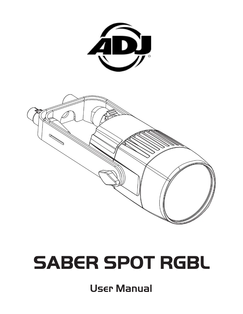 Page 1 de la notice Manuel utilisateur Adj Saber Spot RGBL
