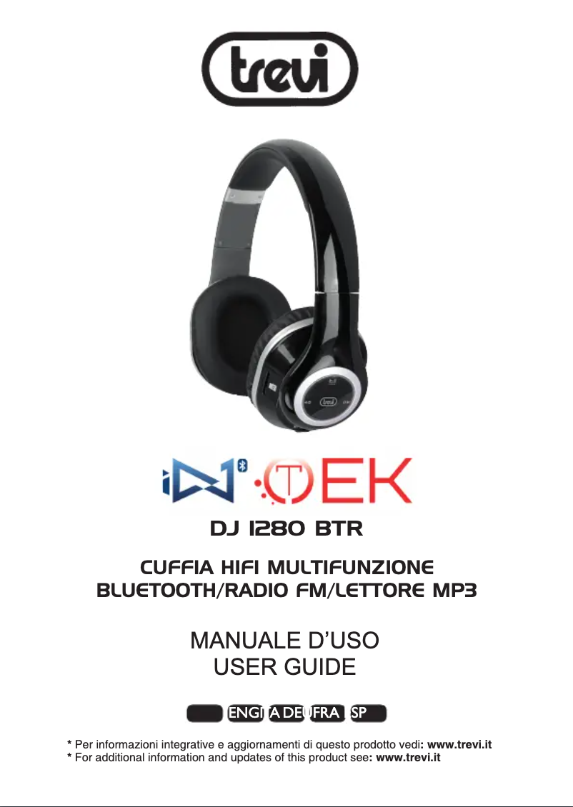 Page n°1 - Manuel utilisateur Trevi DJ 1280 BTR