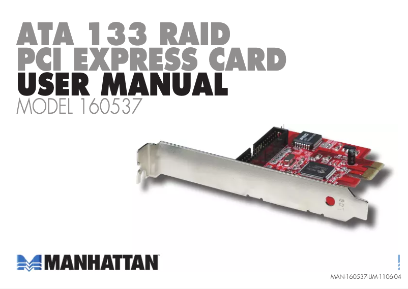 Page n°1 - Manuel utilisateur Manhattan 160537