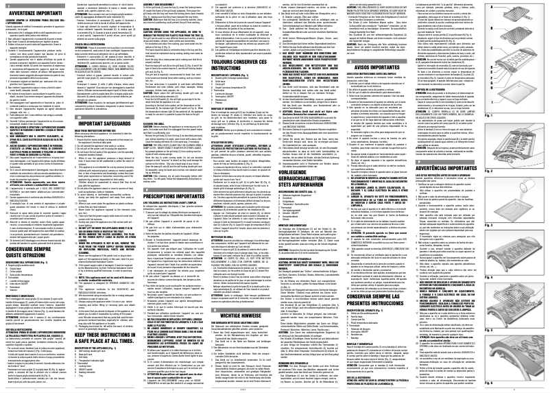 Page 1 de la notice Manuel utilisateur Ariete Churrasco Grill 732