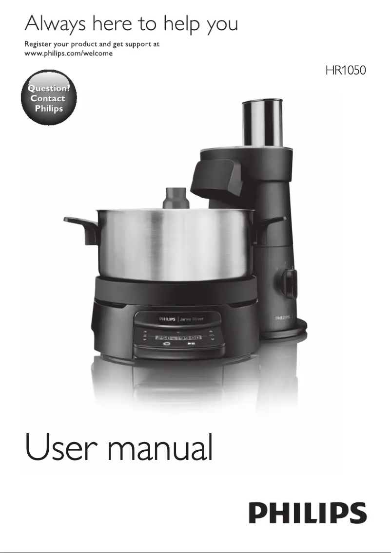 Página 1 del manual Manual de usuario Philips Jamie Oliver HomeCooker HR1050