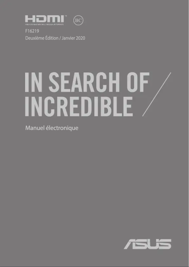 Page n°1 - Manuel utilisateur Asus VivoBook Flip TP202NA