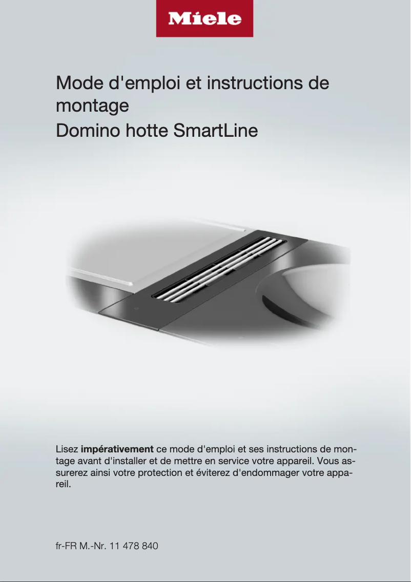 Page 1 de la notice Mode d'emploi Miele CSDA 7001 FL