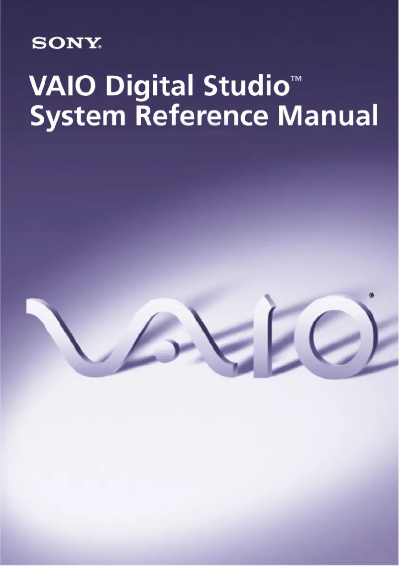 Page n°1 - Manuel utilisateur Sony Vaio PCV-RZ24G