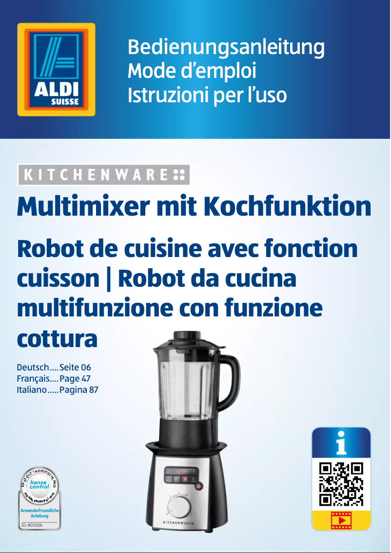Page 1 de la notice Manuel utilisateur Kitchenware GT-MM-01