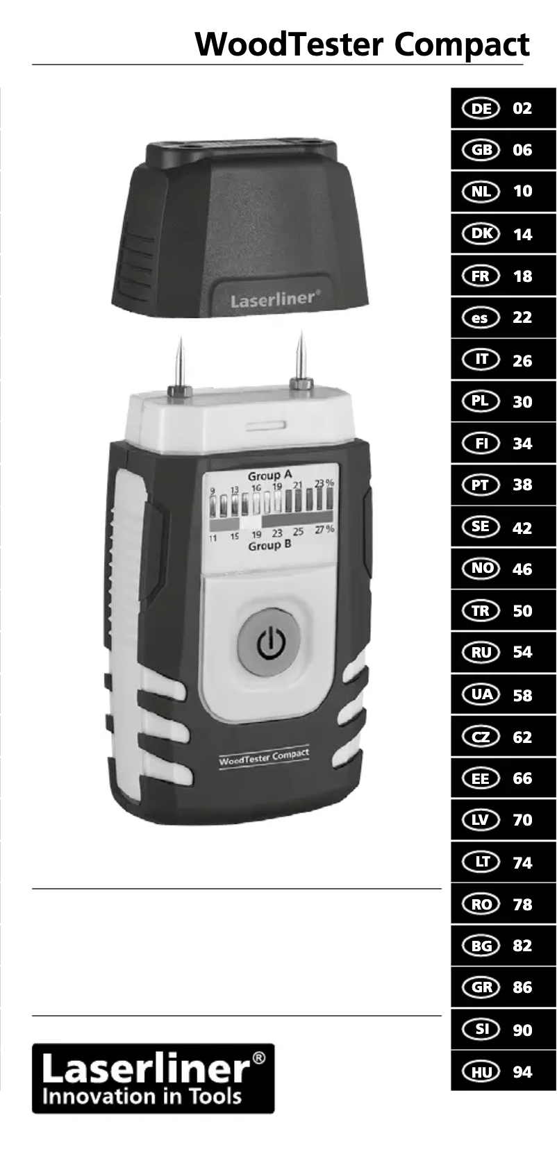 Page 1 de la notice Manuel utilisateur Laserliner WoodTester Compact