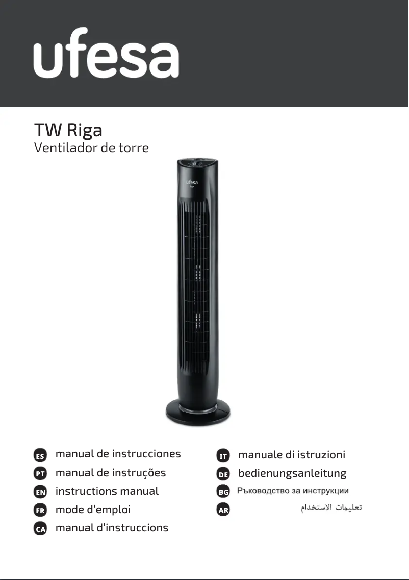 Page 1 de la notice Manuel utilisateur Ufesa Riga