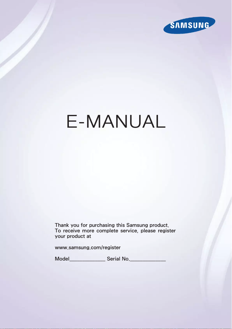 Image de la première page du manuel de l'appareil UE60F7005STXXE
