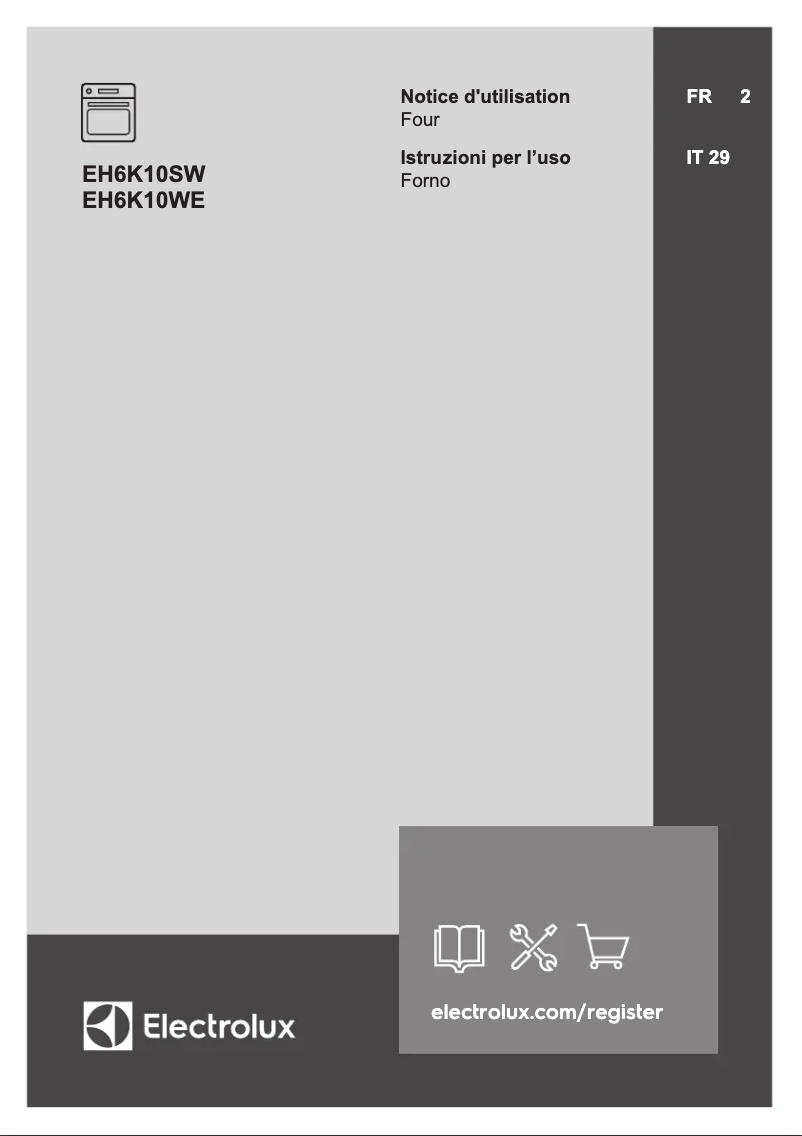 Page n°1 - Manuel utilisateur Electrolux EH6K10WE
