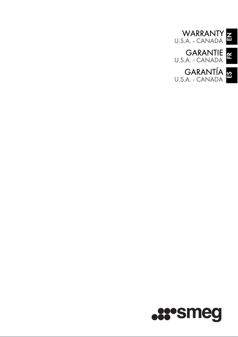 Page n°1 - Informations de garantie Smeg FA490URBL