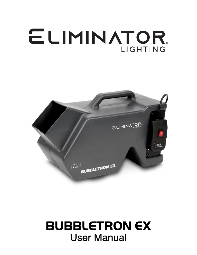 Image de la première page du manuel de l'appareil BUBBLETRON EX
