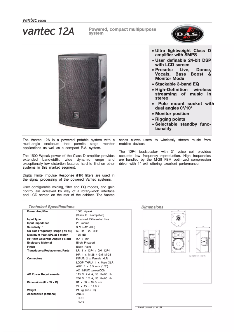Image de la première page du manuel de l'appareil Vantec-12A