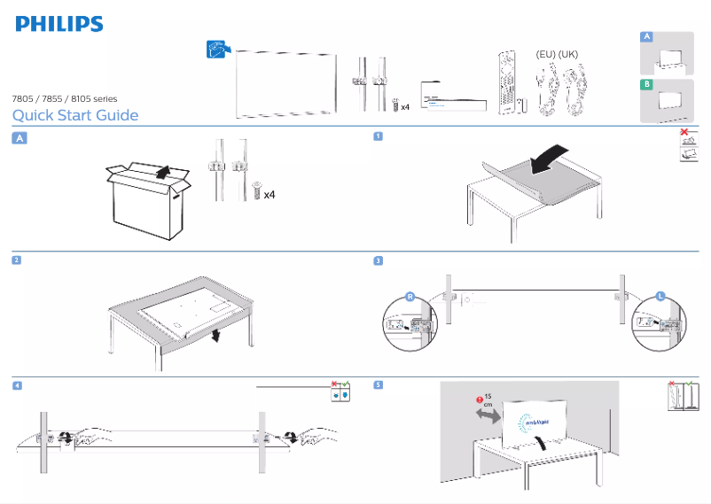 Página 1 del manual Guía de inicio rápido Philips 43PUS7805