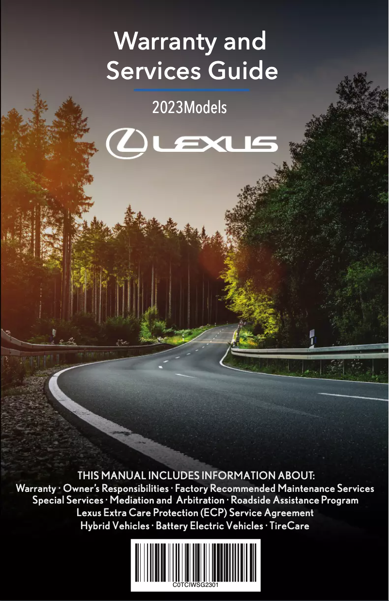 Image de la première page du manuel de l'appareil LC 500h (2023)