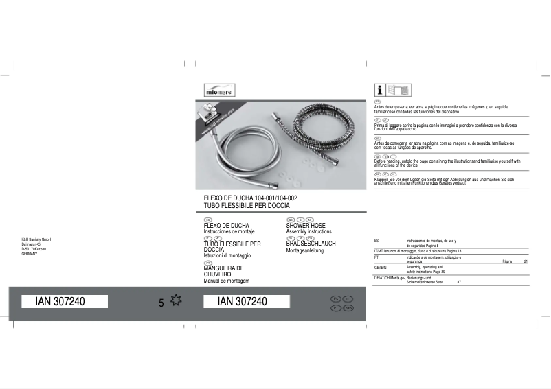 Image de la première page du manuel de l'appareil IAN 270070